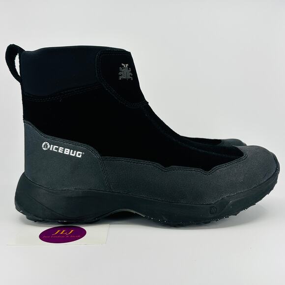 Icebug Men's Metro2 BUGrip Studded Water Resistant Winter Boots Black Size 9.5 - Picture 1 of 11